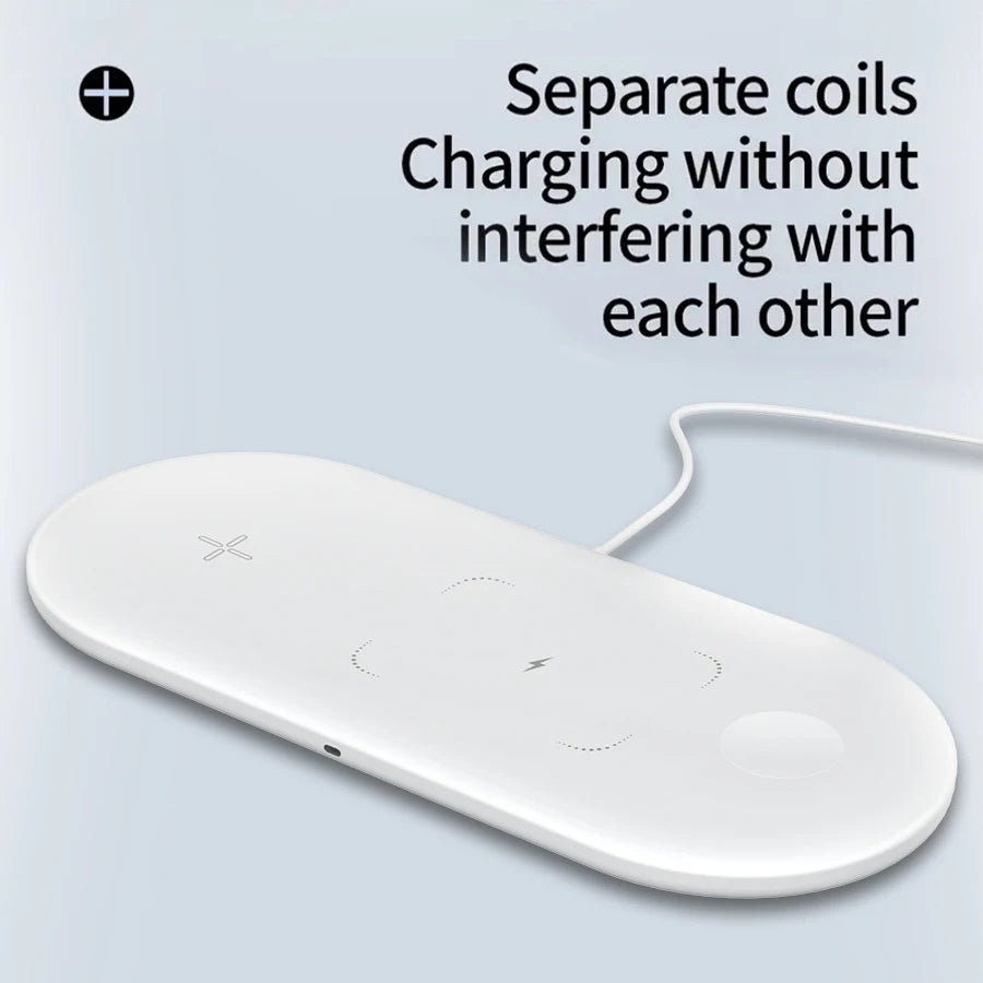 300W 3 In 1 Wireless Charger Stand Pad Super Fast Charging Dock Station for Apple Devices iPhone 16 15 14 13 iWatch 1-9 Airpods