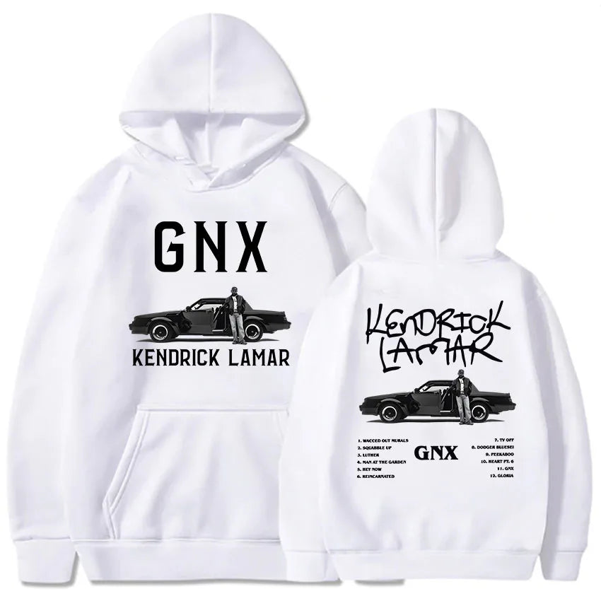 2025 GNX Album Printed Hoodie Kendrick Lamar Rapper Rock Style Men's Sweatshirt Street Long-sleeved Cotton Hooded Pullover