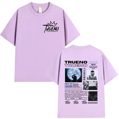 Rapper Trueno Album Tour Merch T-shirt Men Women Clothes Fashion Short Sleeve Tee Shirt Streetwear Cotton Loose T-shirts Unisex