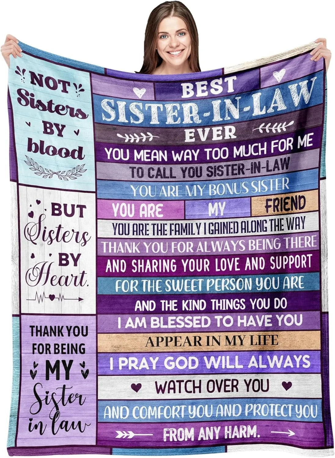 1PC Gift To Mom Thin Blanket for Anniversary Birthday Mothers Day Fathers day for Mom Dad Wife Sister Grandma Abuela Soft Throw