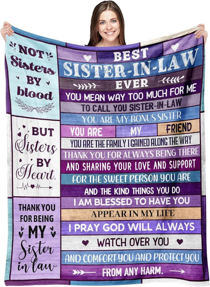 1PC Gift To Mom Thin Blanket for Anniversary Birthday Mothers Day Fathers day for Mom Dad Wife Sister Grandma Abuela Soft Throw