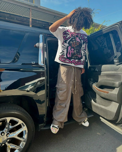 Y2K High Street Hip-hop Personalized Printed Loose Fashion T-shirt Men  American Harajuku Retro Casual Versatile Tops Women