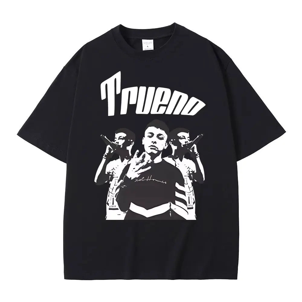 Rapper Trueno Album Tour Merch T-shirt Men Women Clothes Fashion Short Sleeve Tee Shirt Streetwear Cotton Loose T-shirts Unisex