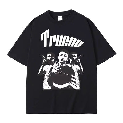 Rapper Trueno Album Tour Merch T-shirt Men Women Clothes Fashion Short Sleeve Tee Shirt Streetwear Cotton Loose T-shirts Unisex