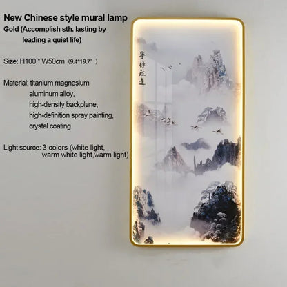 VIOLET Modern Picture Wall Light LED Chinese Creative Simple Mural Sconce Lamp For Home Living Room Study Corridor Decor