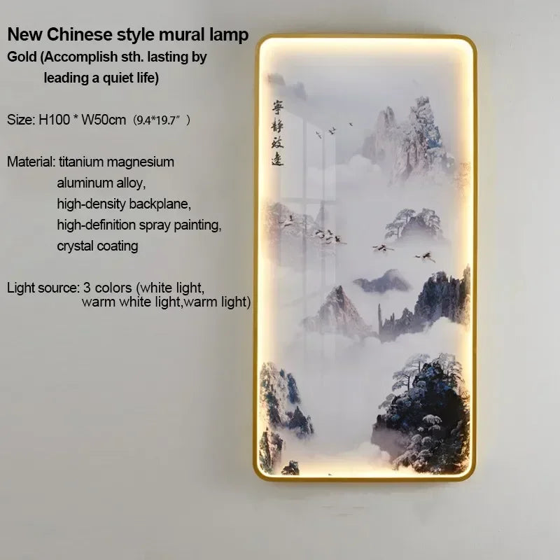 VIOLET Modern Picture Wall Light LED Chinese Creative Simple Mural Sconce Lamp For Home Living Room Study Corridor Decor