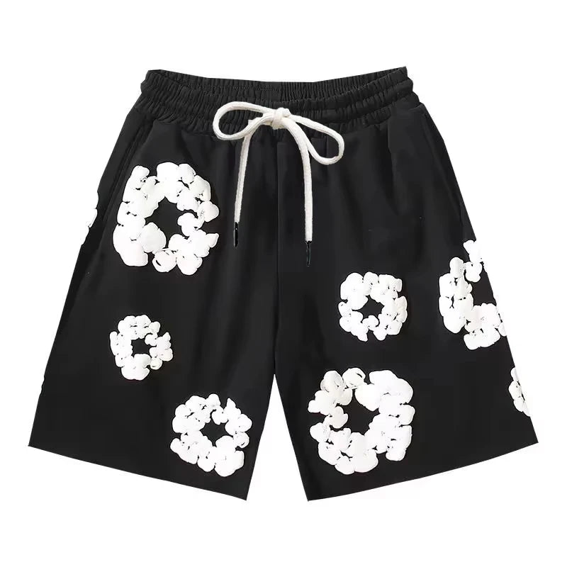 2025 Summer New American Flower Printed Men Women Board Shorts Quick Dry Beach Swiming Shorts Hip Hop Short Pants Beach Clothes