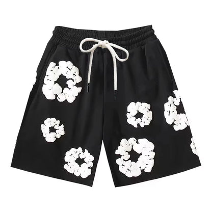 2025 Summer New American Flower Printed Men Women Board Shorts Quick Dry Beach Swiming Shorts Hip Hop Short Pants Beach Clothes