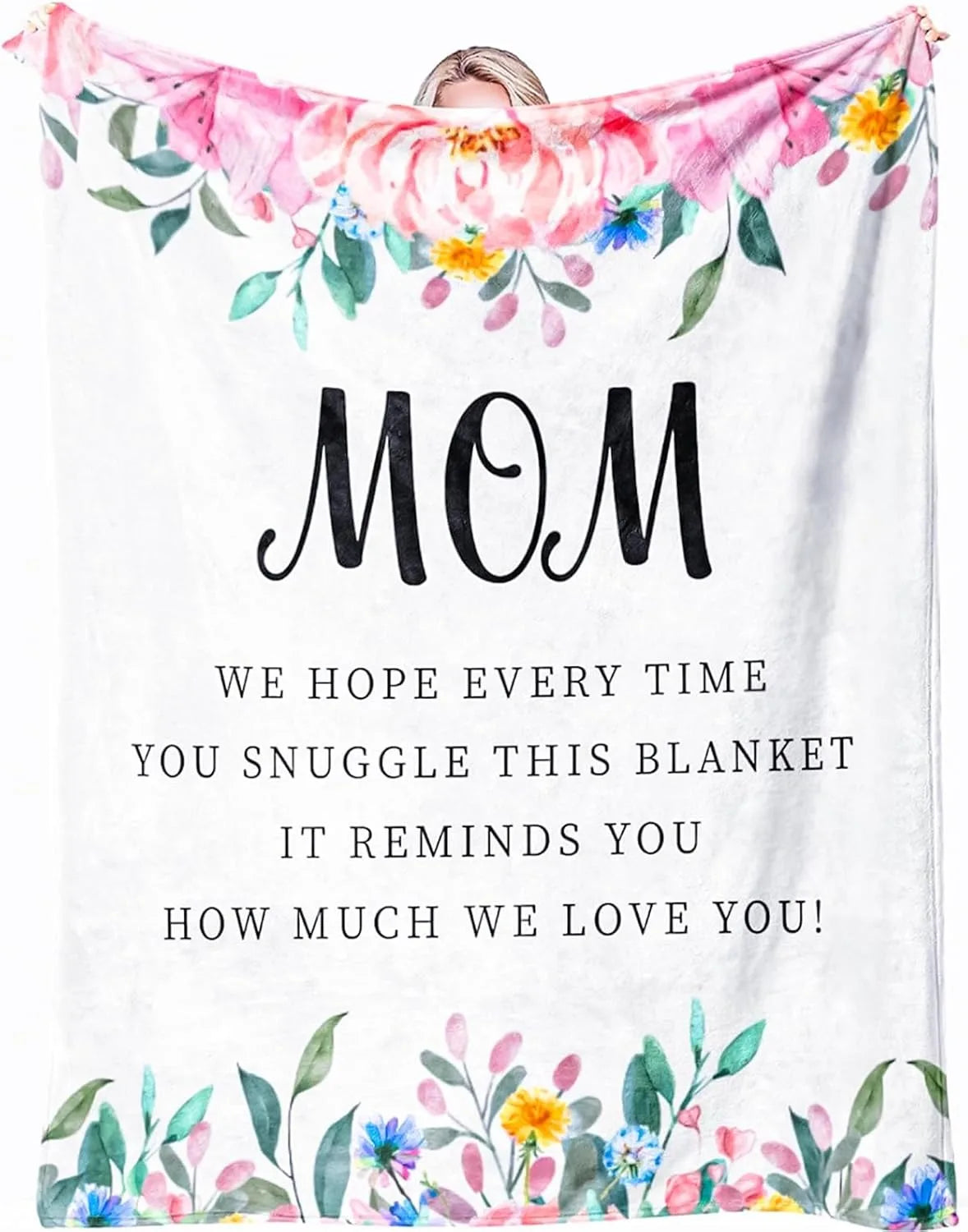 1PC Gift To Mom Thin Blanket for Anniversary Birthday Mothers Day Fathers day for Mom Dad Wife Sister Grandma Abuela Soft Throw