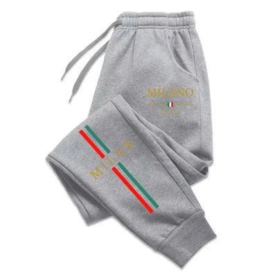 2025 Hot Sale Milan City Printed Jogger Pants Men Women Autumn Winter Casual High Quality Outdoor Running Sports Sweatpants