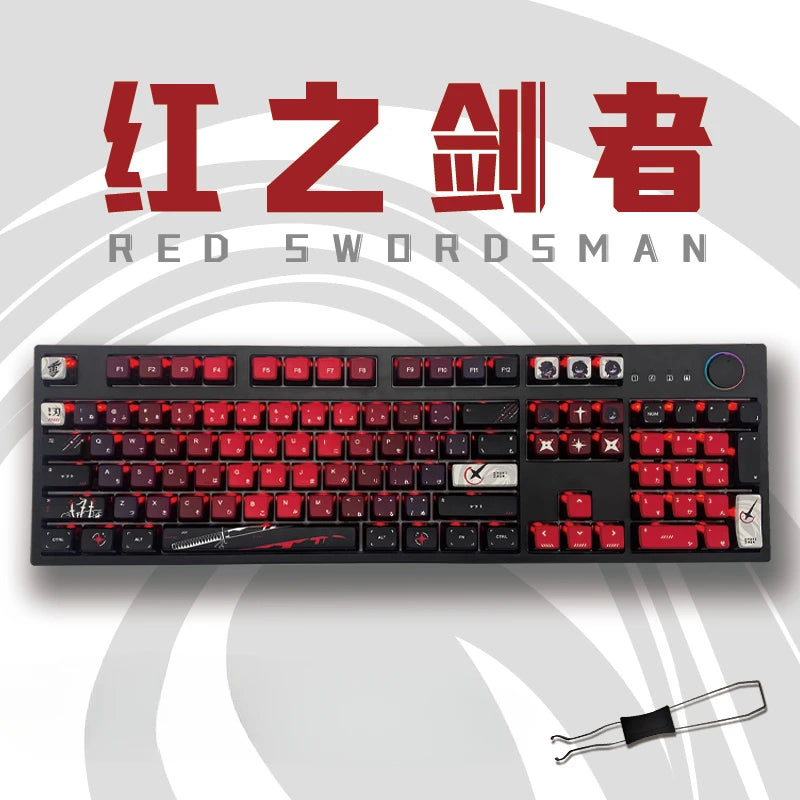 Yuki  Anime Pudding Keycap 120Keys Transparent PBT Thermal Sublimation ASA Profile Keycaps for Mechanical Keyboard Accessories