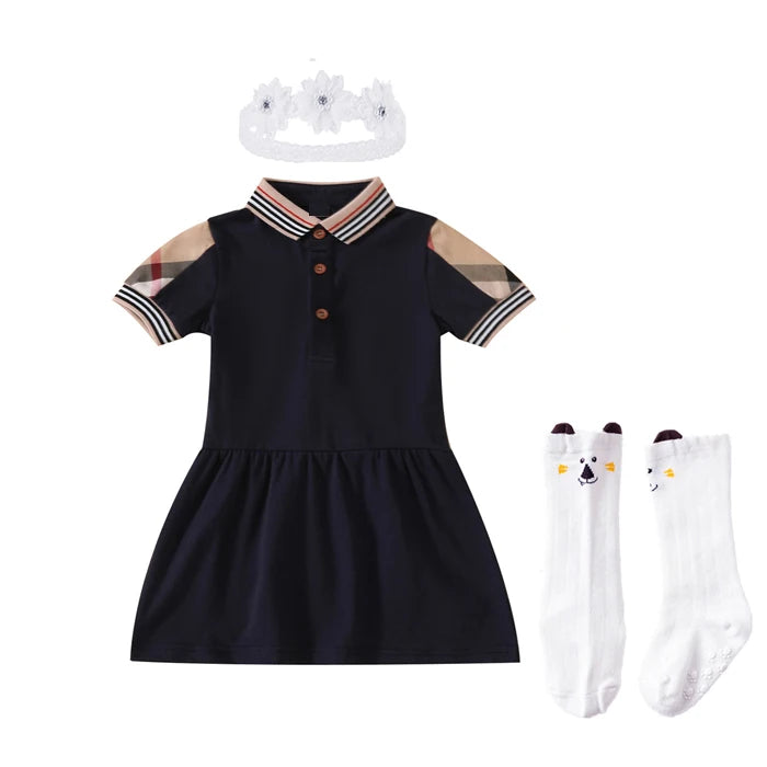 Baby Girl Princess Dress Cotton Baby Girl Dress Plaid Pattern Summer Newborn Clothes Baby Dress Party Birthday Baptism Dress