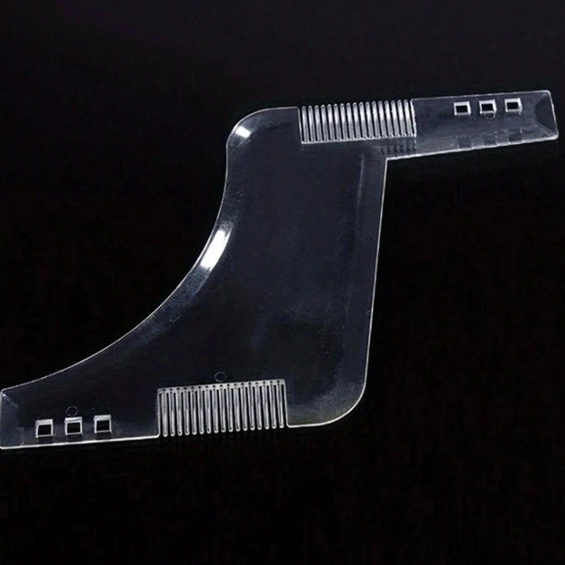 Men Black Plastic Moustache Moulding Comb Straighten Comb Cutter Beard Style Accessories  Anti Detangler Moulding Trimmer Ruler