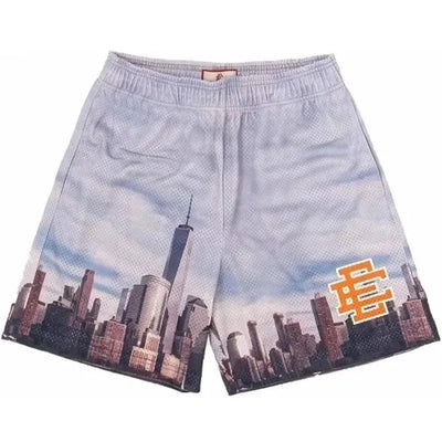 Eric Emanuel Basic Short NEW YORK CITY SKYLINE men's casual shorts fitness sports pants summer gym workout mesh shorts