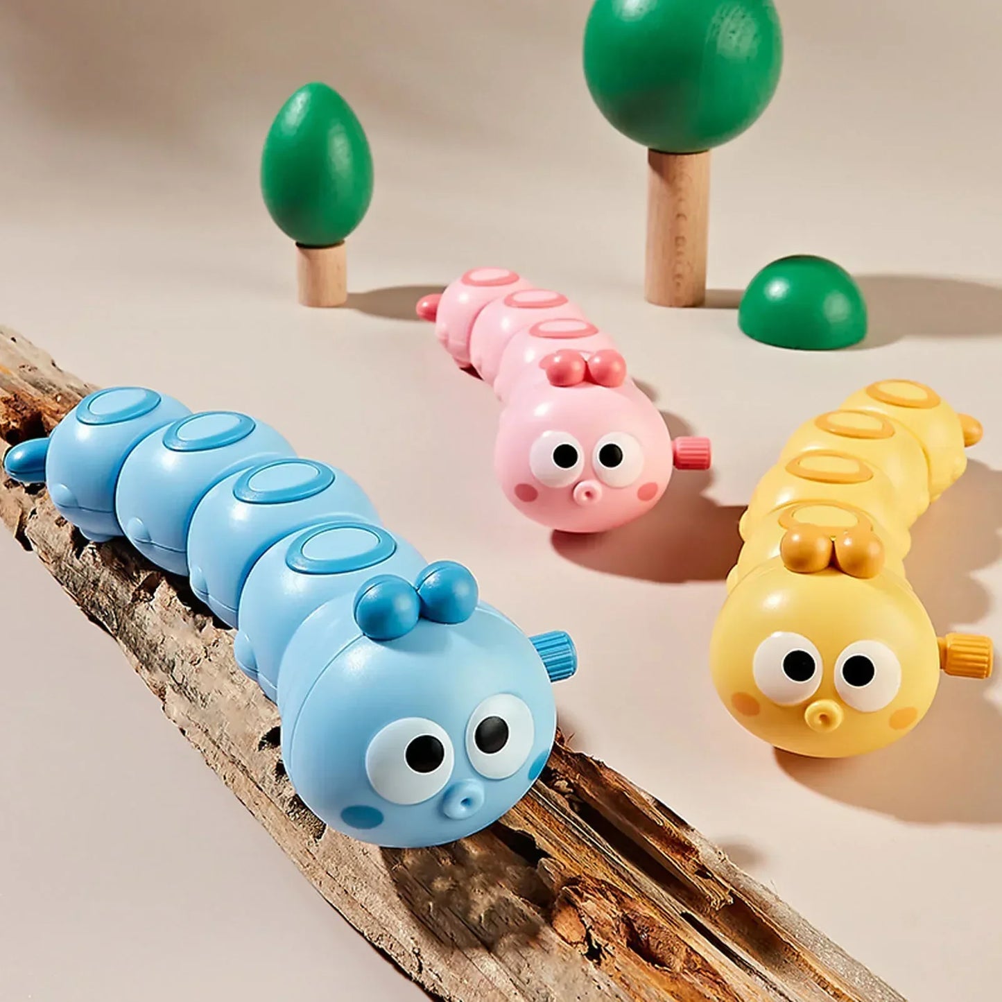 Cartoon Clockwork Caterpillar Crawling Toys Parent Child Interactive Cute Animal Baby Wind Up Toy for Kids Funny Gift