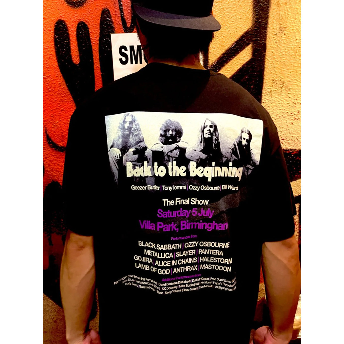 Black Sabbath and Ozzy Osbourne Back To The Beginning Merch Event Tee with Lineup Two Sided T-Shirt Ins Y2k New Brand New Style