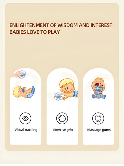 Manhattan square golfer grips teether grinding ball educational toy ball