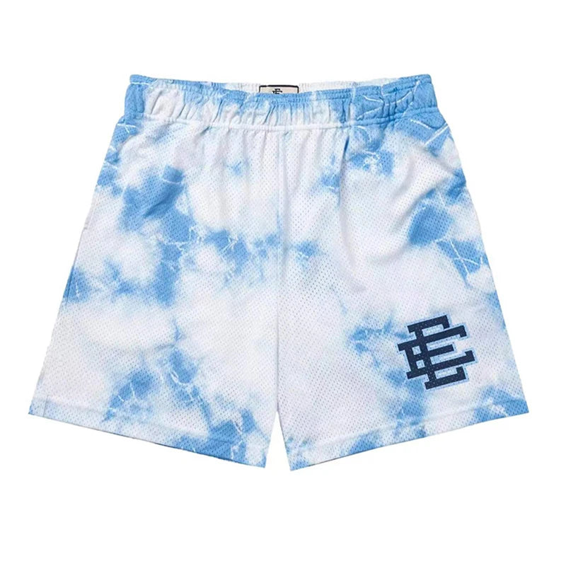 2025 New Summer EE Eric Emanuel  Basic Mesh Short Classic Floral Printed Gym Shorts Men's Gym Basketball Sports Beach Shorts