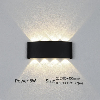 LED Wall Light Outdoor Indoor 2W 4W 6W 8W 10W AC85-265V Up Down White Black Modern Light For Home Garden Bedroom Corridor