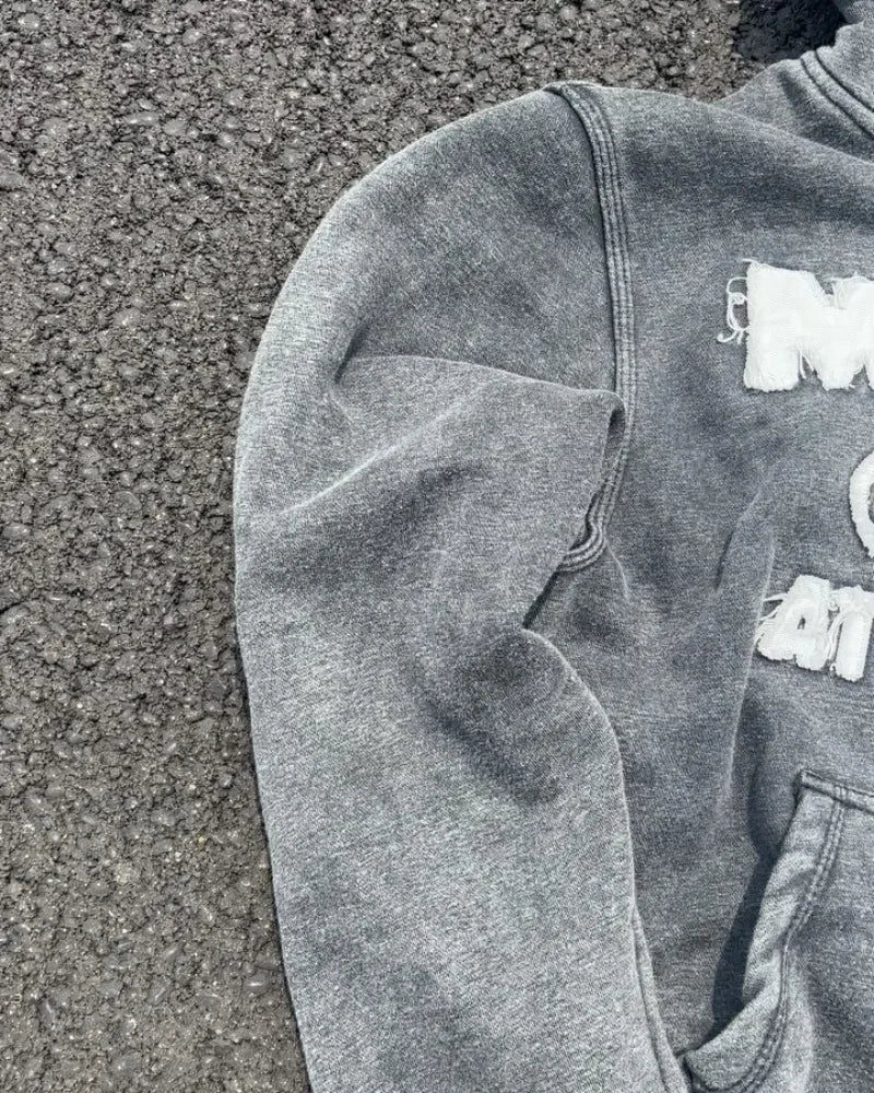 Gothic New Fashion Oversized Letter Embroidered Patch Zipper Hoodie Men Y2K Harajuku Vintage Hip Hop Casual Couple Sweatshirt