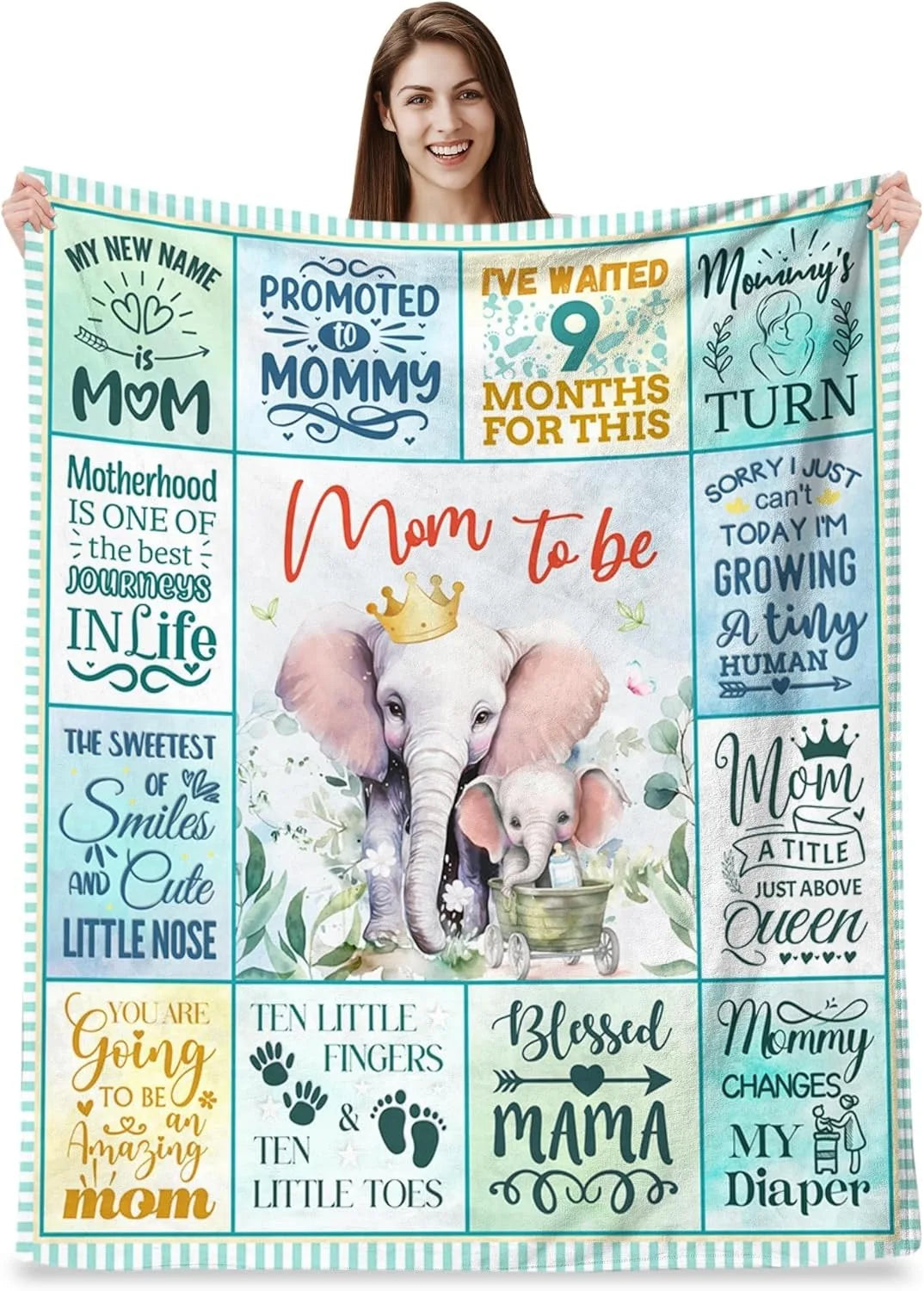 1PC Gift To Mom Thin Blanket for Anniversary Birthday Mothers Day Fathers day for Mom Dad Wife Sister Grandma Abuela Soft Throw