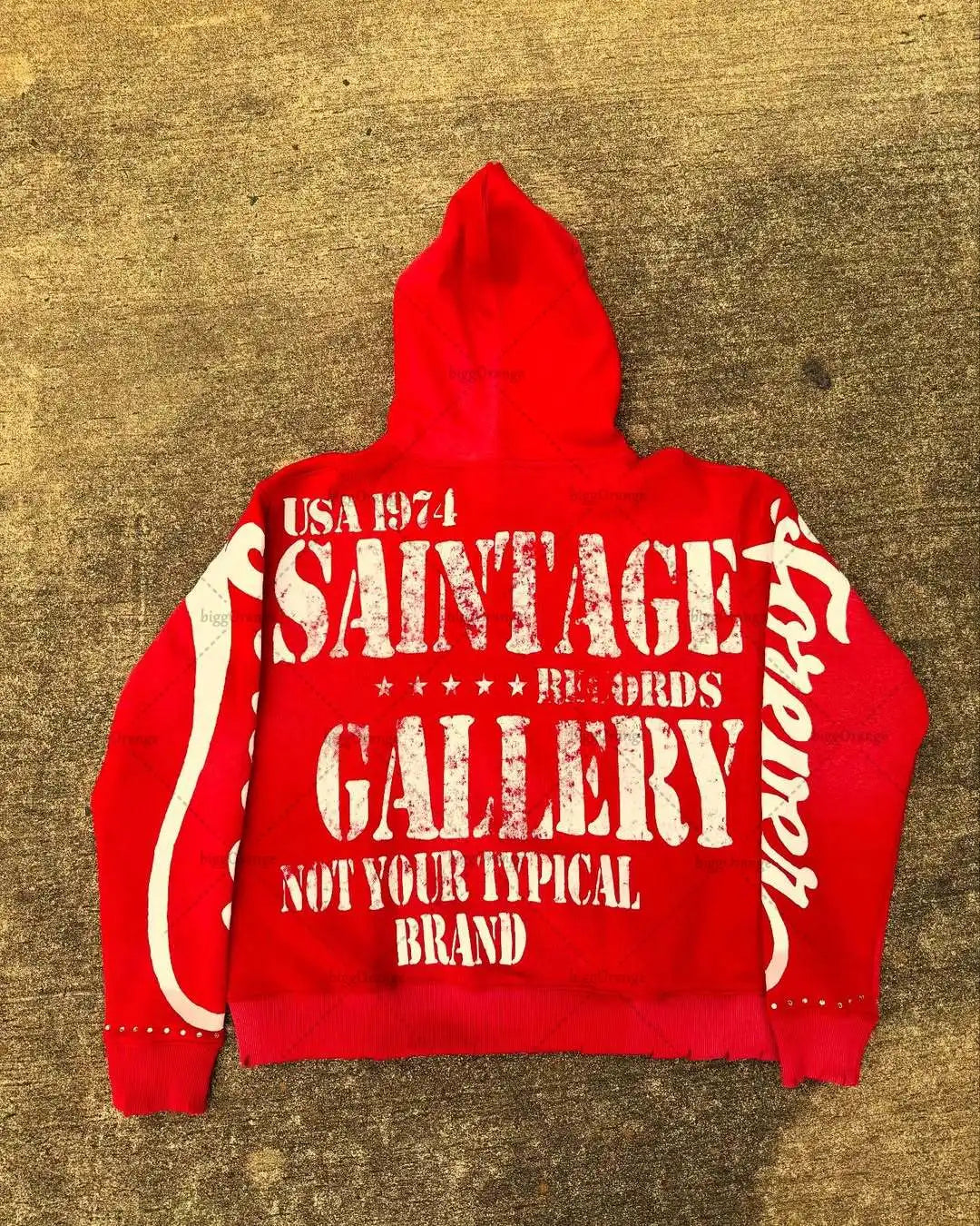 Casual Fashion Harajuku Letter Print Oversized Zipper Hoodie Men Y2K 2025 New American Hip-hop Rock Retro Loose Sweatshirt Women