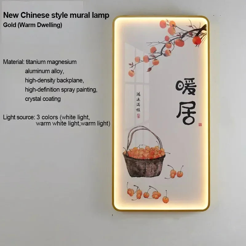 VIOLET Modern Picture Wall Light LED Chinese Creative Simple Mural Sconce Lamp For Home Living Room Study Corridor Decor