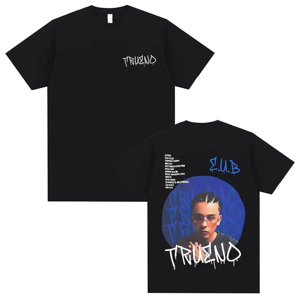 Rapper Trueno Album Tour Merch T-shirt Men Women Clothes Fashion Short Sleeve Tee Shirt Streetwear Cotton Loose T-shirts Unisex
