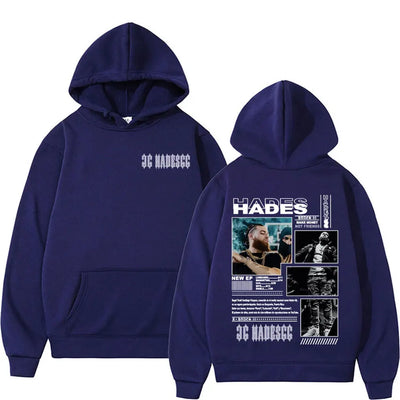 Autumn/winter Rapper Hades 66 Makes Money Not Friends Album Cover Pullover Hoodie Male Hip Hop Street Cotton Hoodie Sweatshirt.