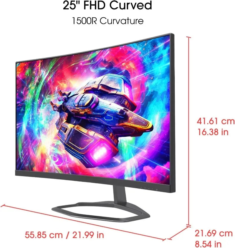 Curved 24.5-inch Gaming Monitor up to 240Hz 1080p R1500 1ms DisplayPort  x2 Blue Light Shift Build-in Speakers, M