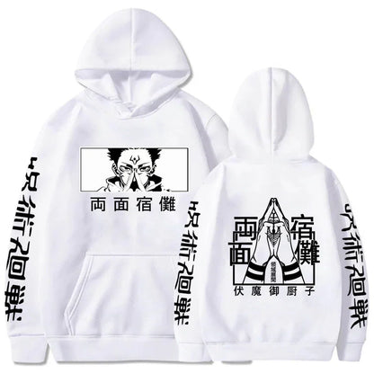 Japanese Anime Print Sweatshirts Jujutsu Kaisen Hoodie Harajuku Autumn Winter Streetwear Clothe Yuji Itadori Plus Size Hoodie