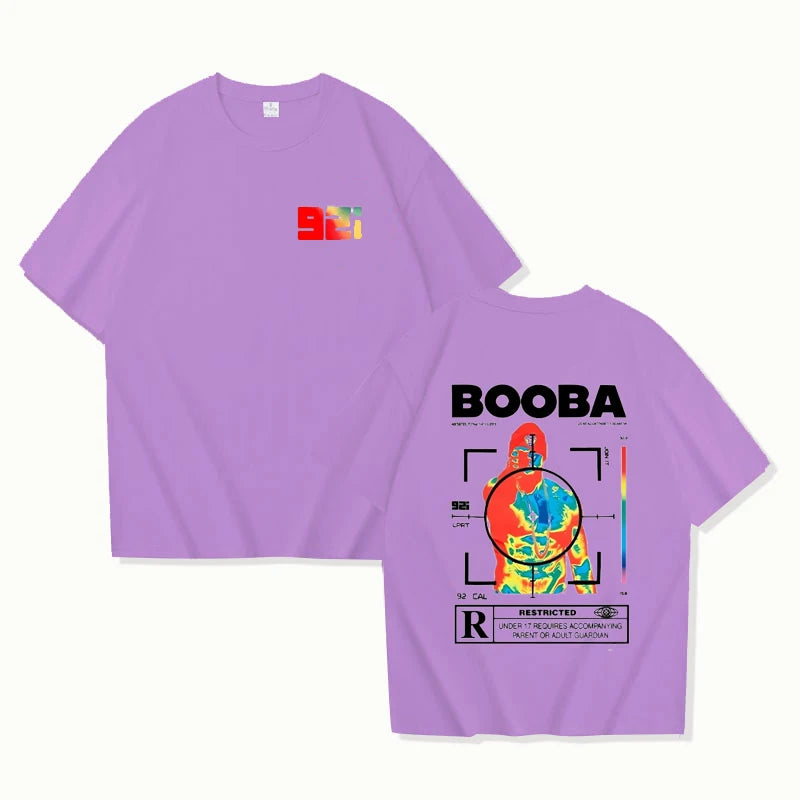 B2O T-shirts Men Fashion BOOBA Printed Short Sleeve T Shirt Women Casual Harajuku Streetwear Tee Tops
