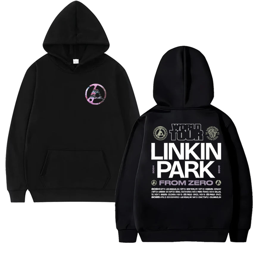 Rock band Linkin Park World Tour Men's Autumn/Winter Hoodie Harajuku Style Fashion Street Warm Long-Sleeved Pullover Clothing