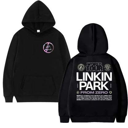 Rock band Linkin Park World Tour Men's Autumn/Winter Hoodie Harajuku Style Fashion Street Warm Long-Sleeved Pullover Clothing