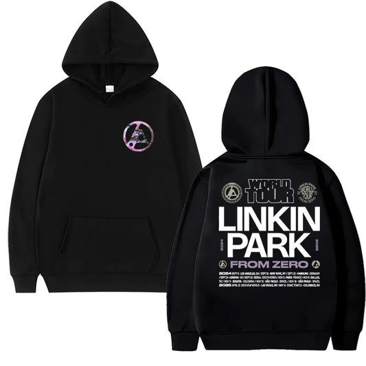 Rock band Linkin Park World Tour Men's Autumn/Winter Hoodie Harajuku Style Fashion Street Warm Long-Sleeved Pullover Clothing