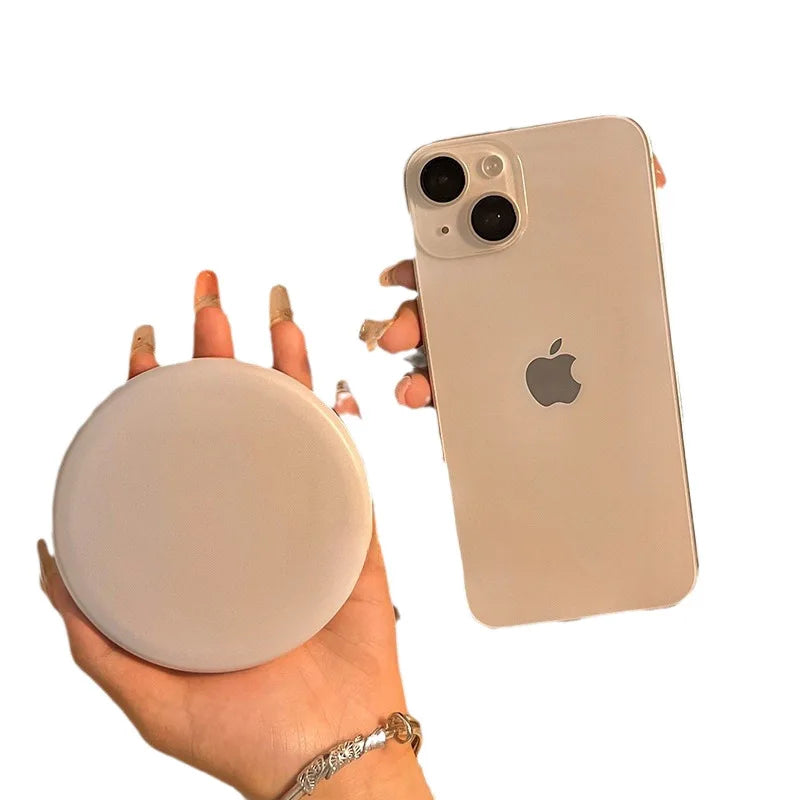 Makeup mirror portable portable small mirror with light led makeup mirror pocket mini handheld luminous folding round mirror