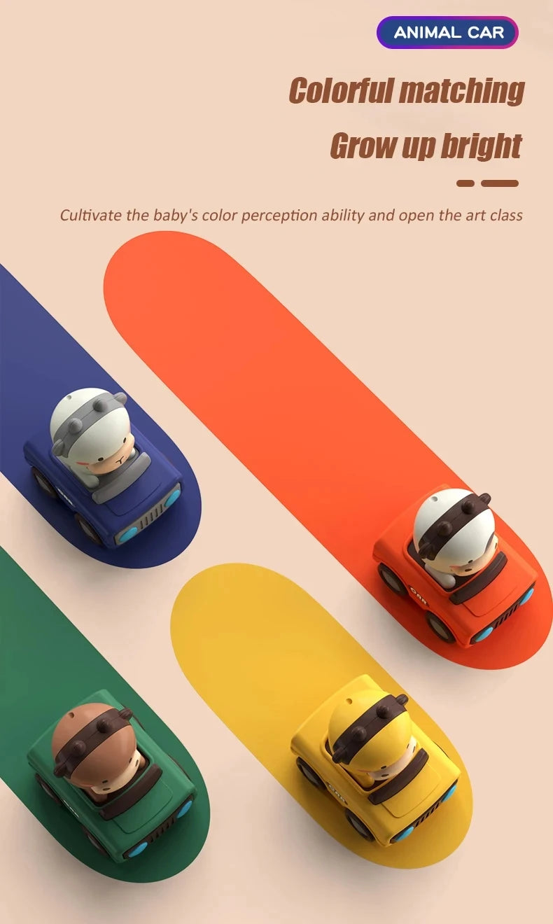 Children's Animal Toy Car Push-Along Vehicle Fun And Interactive Playtime Essential for Kids Intellectual Development Gift