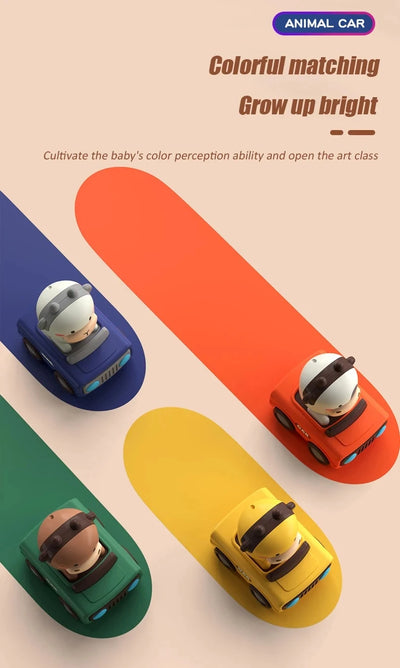 Children's Animal Toy Car Push-Along Vehicle Fun And Interactive Playtime Essential for Kids Intellectual Development Gift