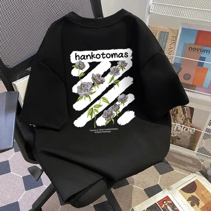 Plus Size 300 Pounds American Style Short Sleeve T-Shirt Unisex Loose Fit Summer Casual Crew Neck Top for Men And Women