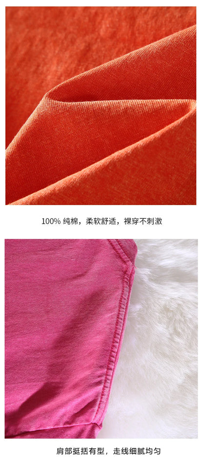 Customized logo T-shirt, handmade image oversized T-shirt, heavy washed retro T-shirt, hip-hop style casual wear, 100% pure cott