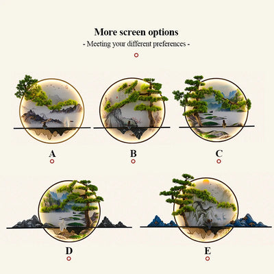 PLLY Modern Wall Picture Light Inside Creative Chinese Landscape Mural Sconces Lamp LED for Home Living Bedroom Study