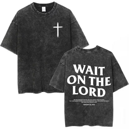 Salvation Jesus Paid It All Vintage Washed T Shirts Christian Bible Verse T-shirts Men Women Fashion Oversized Cotton Tshirts