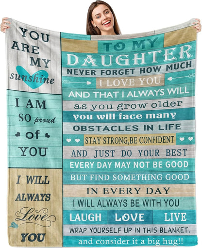 1PC Gift To Mom Thin Blanket for Anniversary Birthday Mothers Day Fathers day for Mom Dad Wife Sister Grandma Abuela Soft Throw