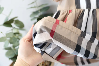 Baby Girl Princess Dress Cotton Baby Girl Dress Plaid Pattern Summer Newborn Clothes Baby Dress Party Birthday Baptism Dress