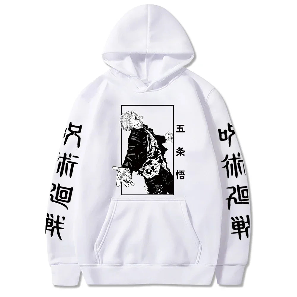 Japanese Anime Print Sweatshirts Jujutsu Kaisen Hoodie Harajuku Autumn Winter Streetwear Clothe Yuji Itadori Plus Size Hoodie