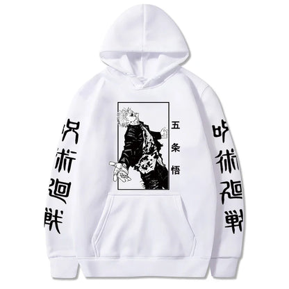 Japanese Anime Print Sweatshirts Jujutsu Kaisen Hoodie Harajuku Autumn Winter Streetwear Clothe Yuji Itadori Plus Size Hoodie