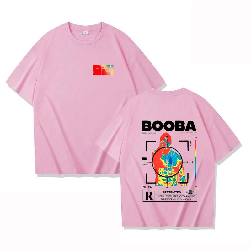 B2O T-shirts Men Fashion BOOBA Printed Short Sleeve T Shirt Women Casual Harajuku Streetwear Tee Tops
