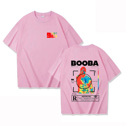 B2O T-shirts Men Fashion BOOBA Printed Short Sleeve T Shirt Women Casual Harajuku Streetwear Tee Tops