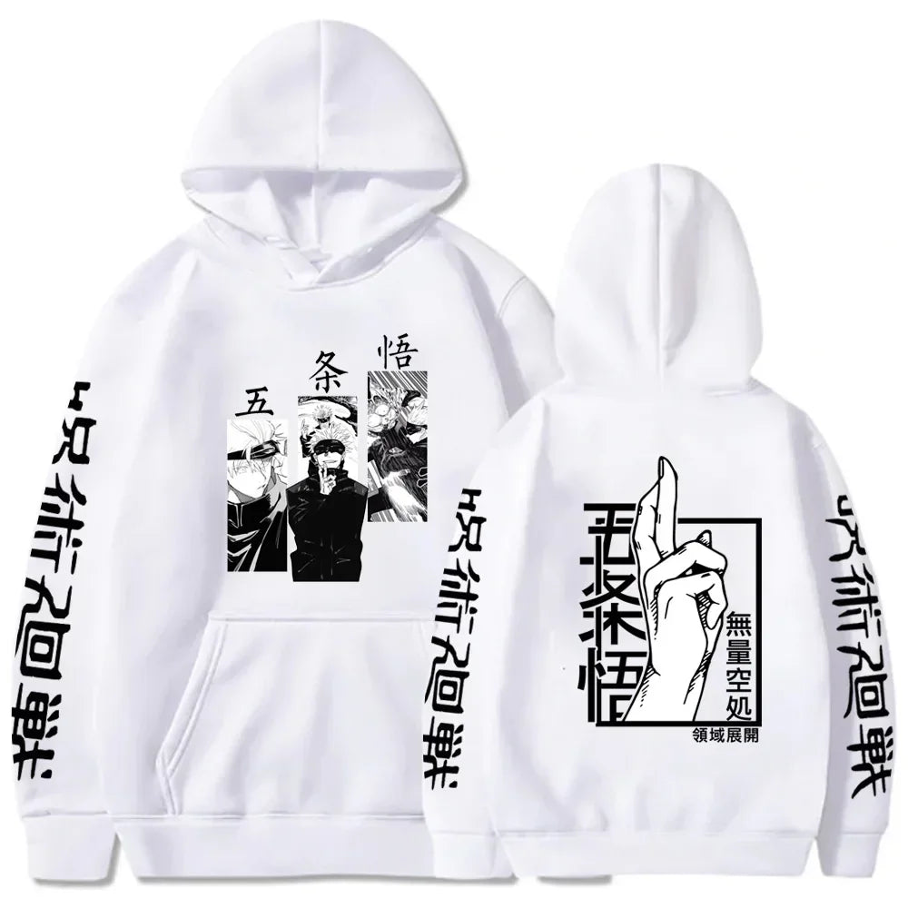 Japanese Anime Print Sweatshirts Jujutsu Kaisen Hoodie Harajuku Autumn Winter Streetwear Clothe Yuji Itadori Plus Size Hoodie