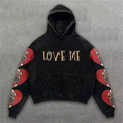 Y2K Cloths Techwear Autumn New Mens Funny Skull 3D Print Tracksuit Men Hoodie Fashion Streetwear Black Skeleton Hoodies For Man